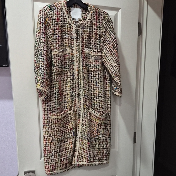 Anthropologie Jackets & Blazers - Anthropologie Colorful Tweed Cape Coat